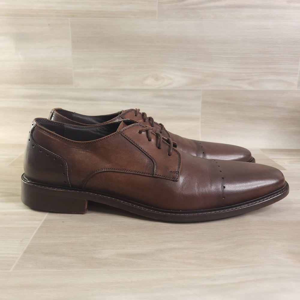 Bruno Magli James Oxfords Shoes Mens Sz 11 M Brown Leather Plain Toe BM600734